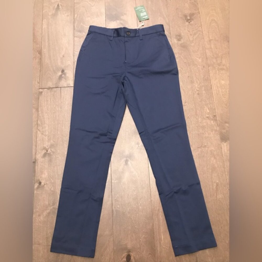 Quince Men's Recycled Comfort Tech Chino Slim Fit Navy Pant, Size 30W 30L